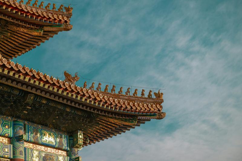 朱檐青空